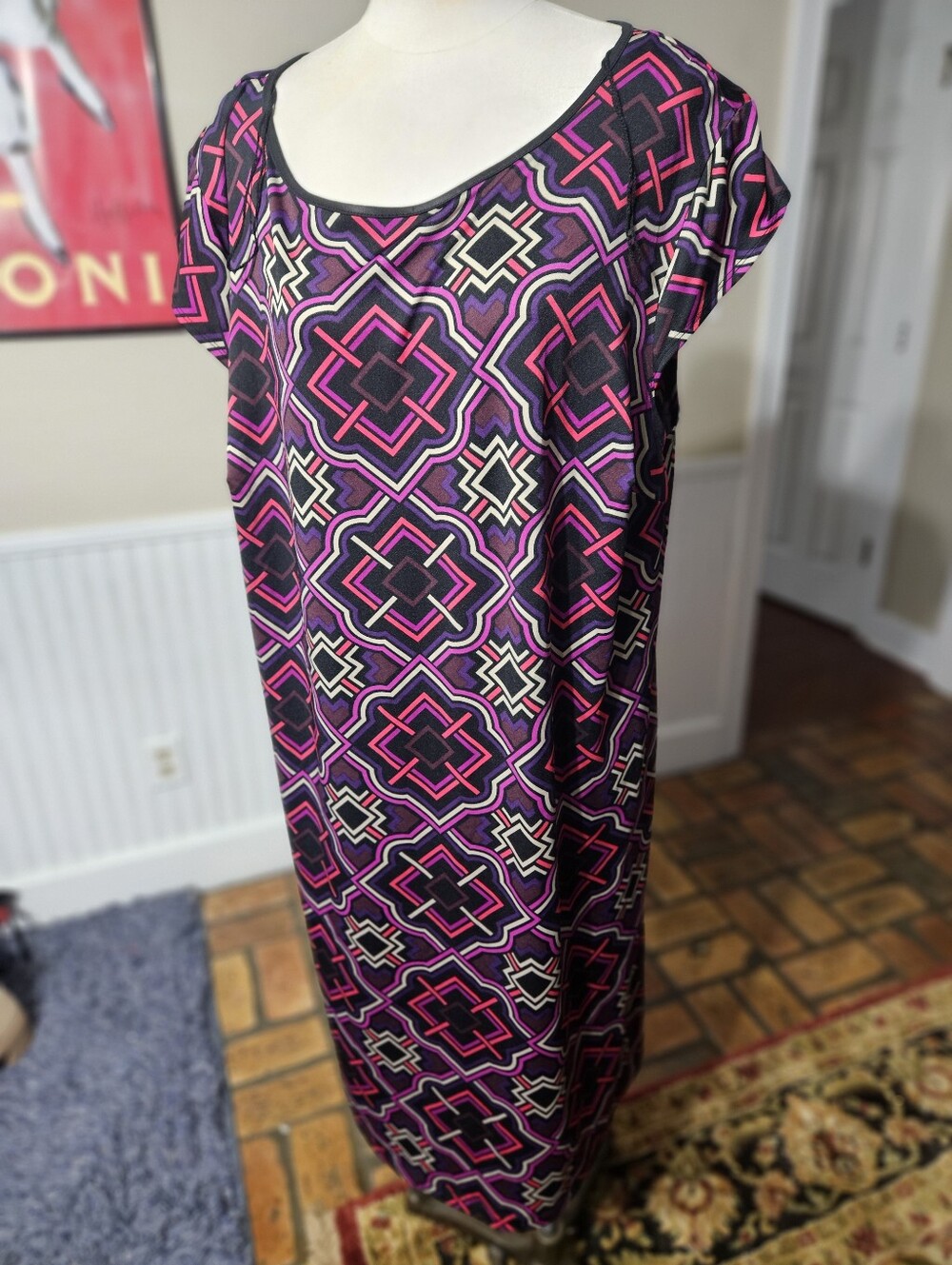 Blu Sage Geometric Dress 2X